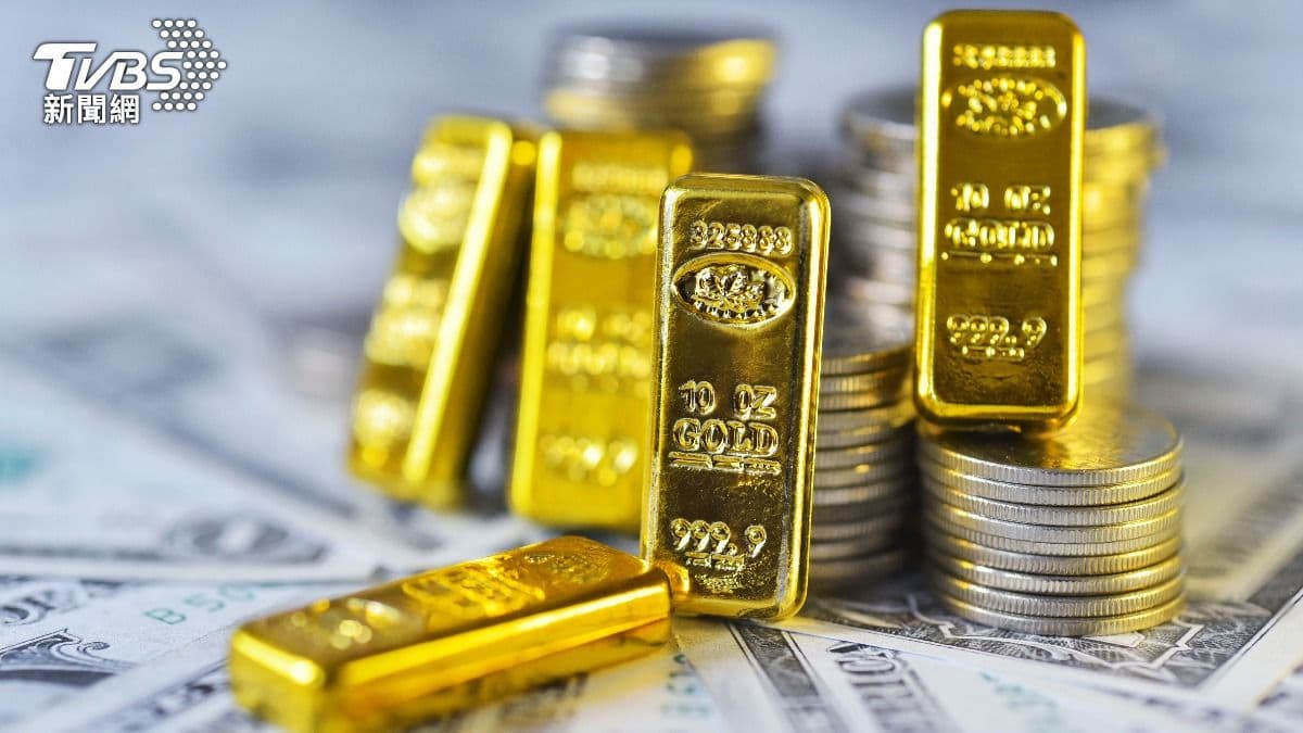 20日黃金價格連續三個交易日上漲，登上一周高點。（示意圖／shutterstock達志影像）