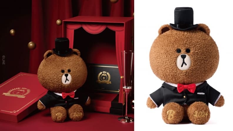 全球限量500隻!LINE FRIENDS「2024熊大禮盒」這天開賣,禮服+禮帽超萌