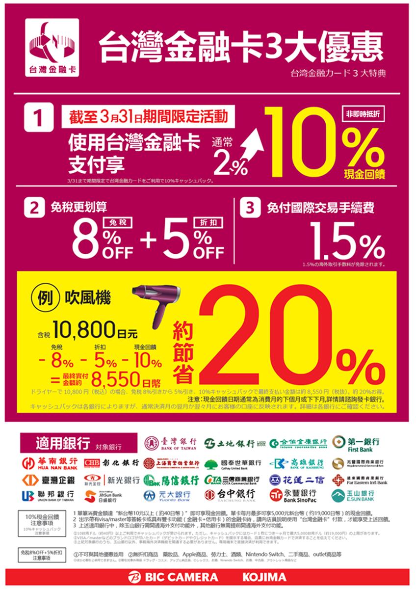 日本掃貨趁現在!用「台灣的金融卡」現賺超過20% 日本掃貨趁現在!用「台灣的金融卡」現賺超過20%