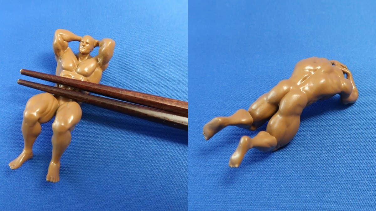 腹肌硬梆梆!日本推「筋肉猛男筷架」扭蛋,一舉筷就讓人害羞 腹肌硬梆梆!日本推「筋肉猛男筷架」扭蛋,一舉筷就讓人害羞