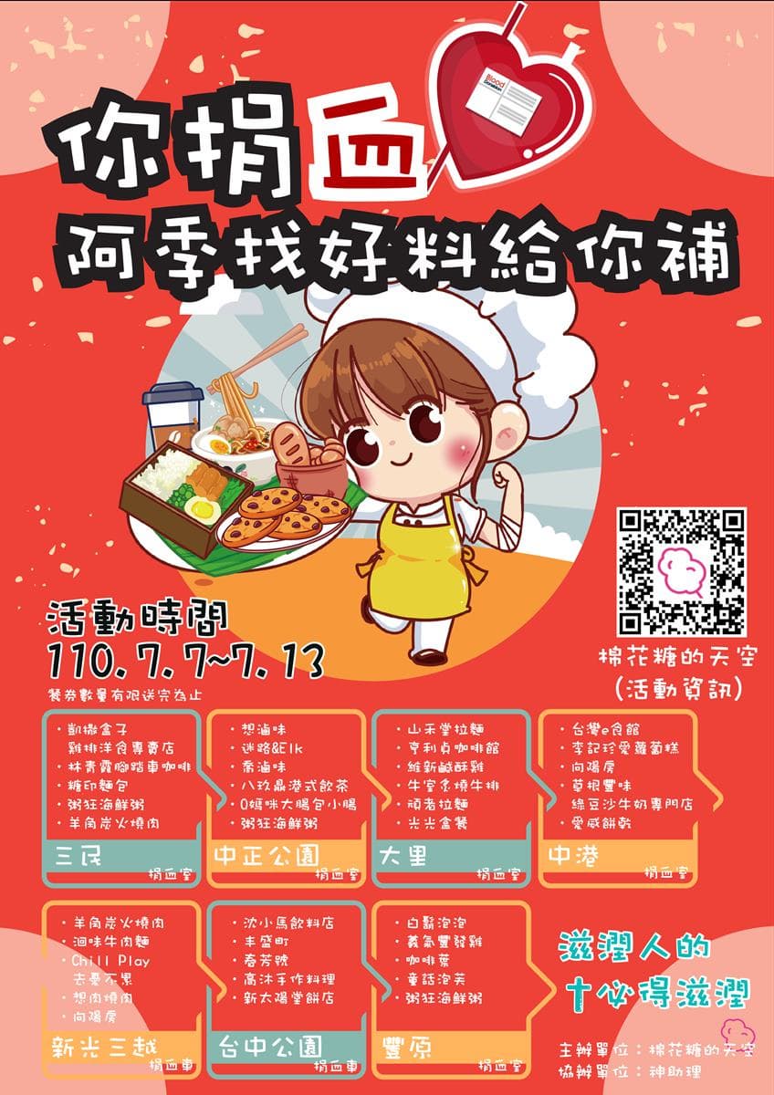 捐血換餐券!台中首屆「美食捐血週」爽吃40間名店,先嗑超唰嘴地瓜燒、浮誇海鮮粥 捐血換餐券!台中首屆「美食捐血週」爽吃40間名店,先嗑超唰嘴地瓜燒、浮誇海鮮粥