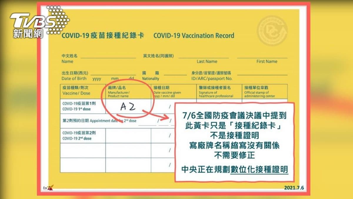只有縮寫AZ「小黃卡」不能出國?接種紀錄卡常見3大問題看這篇,疫苗護照還在規畫中 只有縮寫AZ「小黃卡」不能出國?接種紀錄卡常見3大問題看這篇,疫苗護照還在規畫中