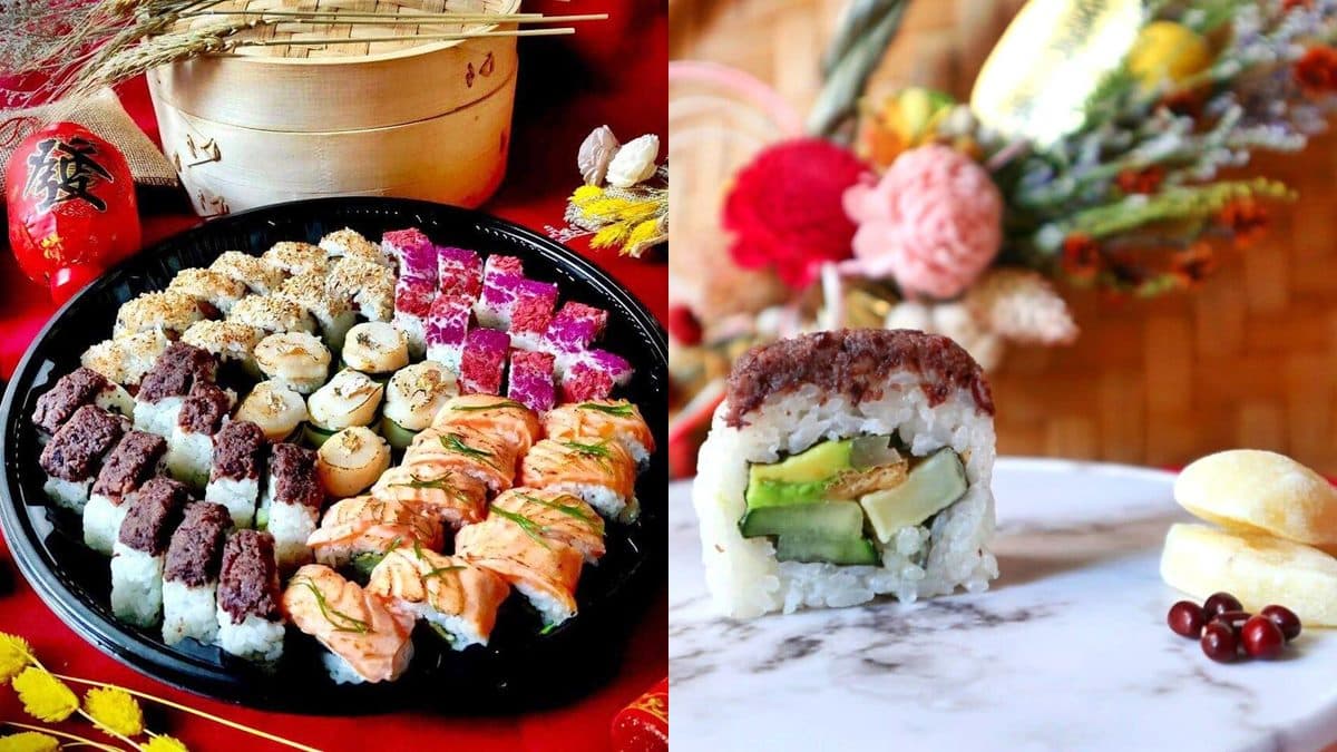 全台獨創花壽司專門店!虎年限定「港式甜點花壽司」,烏魚子、蘋果也包進去