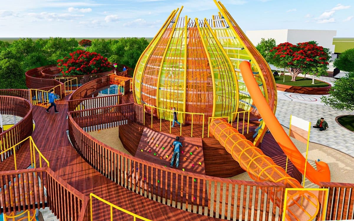 全台首座「洋蔥大福遊樂園」!在世界最大土地公廟旁,巨型籤詩、溜滑梯可玩 全台首座「洋蔥大福遊樂園」!在世界最大土地公廟旁,巨型籤詩、溜滑梯可玩