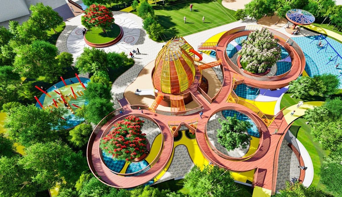 全台首座「洋蔥大福遊樂園」!在世界最大土地公廟旁,巨型籤詩、溜滑梯可玩 全台首座「洋蔥大福遊樂園」!在世界最大土地公廟旁,巨型籤詩、溜滑梯可玩