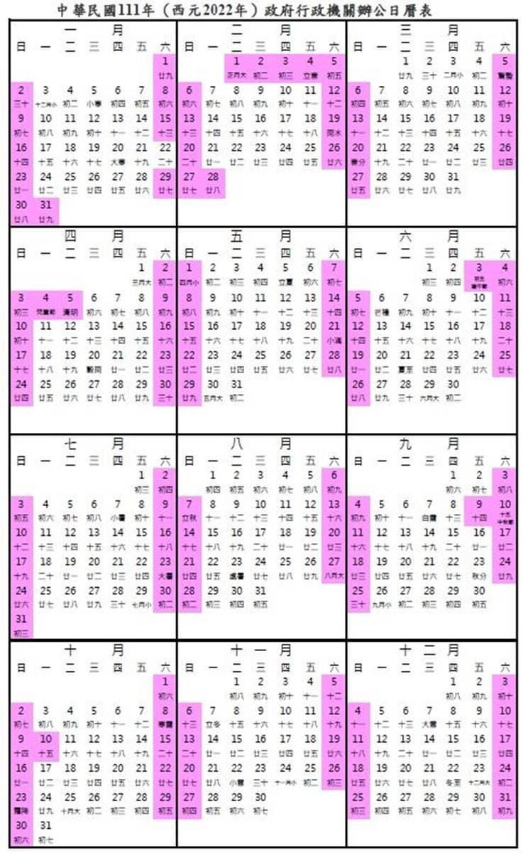 年假放不夠!2022年6大連假一次看,「爽休9天」請假攻略快筆記 年假放不夠!2022年6大連假一次看,「爽休9天」請假攻略快筆記