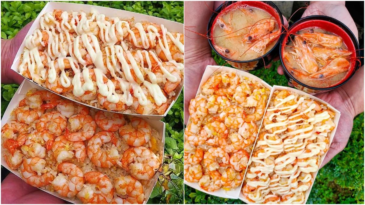 真的蝦爆了!超浮誇「蝦爆炒飯」鋪滿17隻大白蝦,免費喝滿料「蝦頭味噌湯」