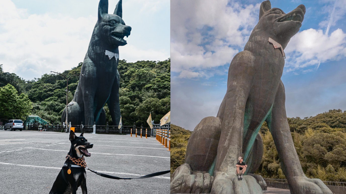 台版巨大「忠犬小八」免費拍!IG暴紅30米銅質犬像,再拜財神廟+念求財口訣