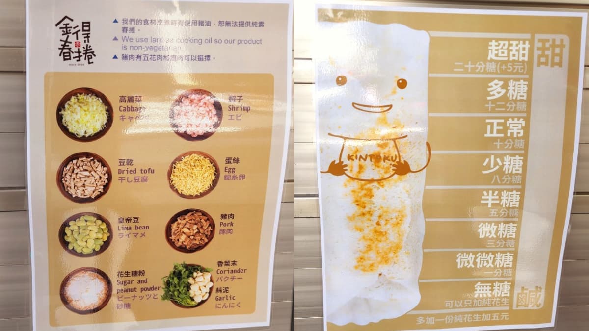 飄香市場70年排隊老攤!9種食材、8種甜度任選,正港南部味潤餅 飄香市場70年排隊老攤!9種食材、8種甜度任選,正港南部味潤餅