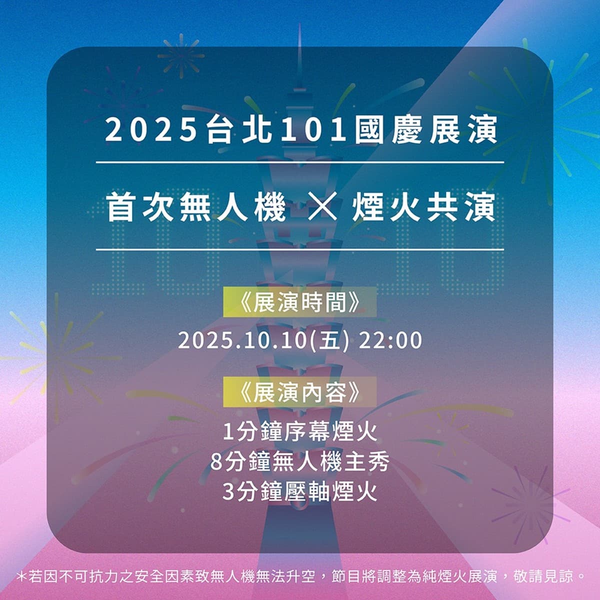 「2025國慶連假」全台活動總整理!國慶煙火、國慶晚會、快閃市集、升旗典禮 「2025國慶連假」全台活動總整理!國慶煙火、國慶晚會、快閃市集、升旗典禮