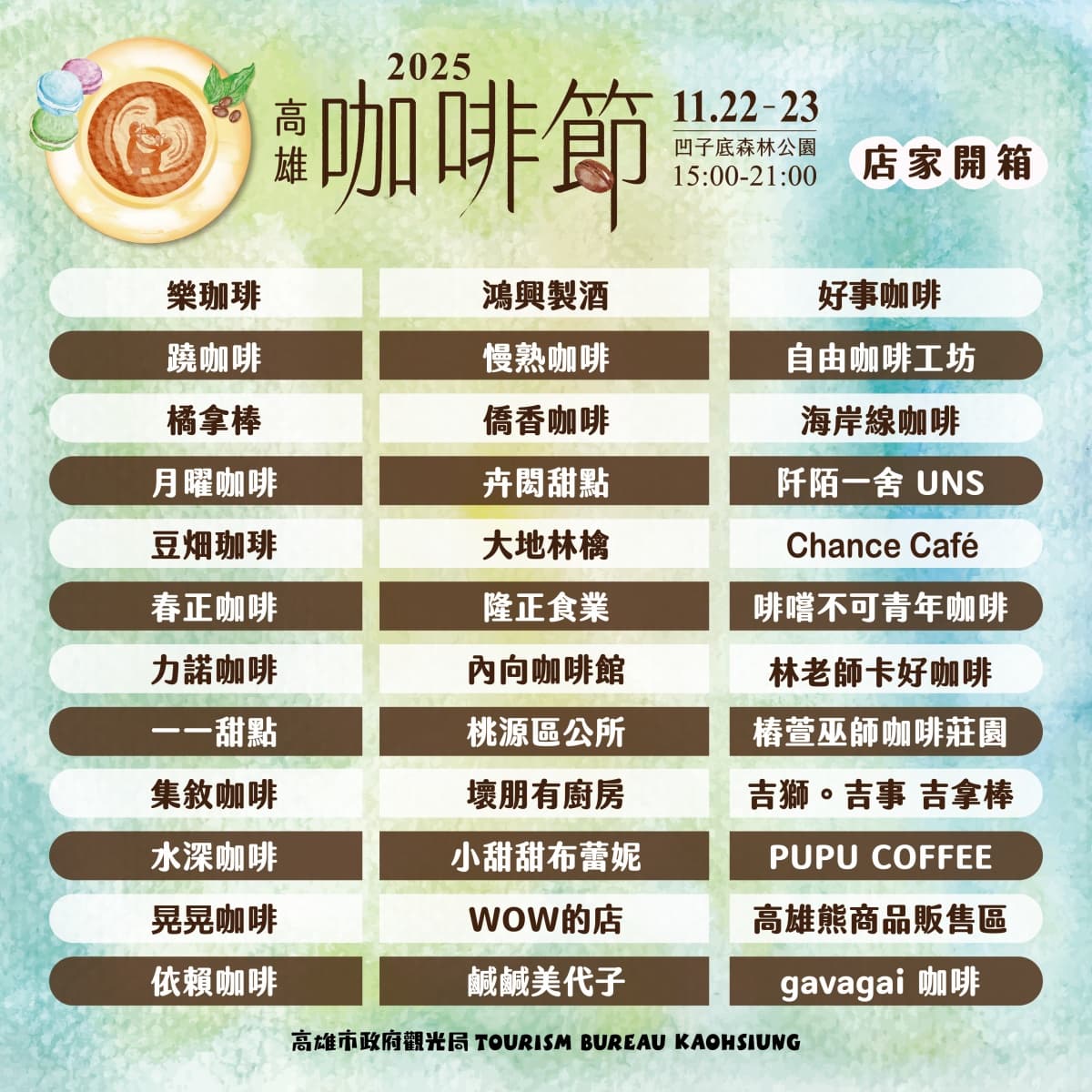 咖啡控的天堂!「高雄咖啡節」快閃2天免費逛,市集140家咖啡、甜點大集合 咖啡控的天堂!「高雄咖啡節」快閃2天免費逛,市集140家咖啡、甜點大集合