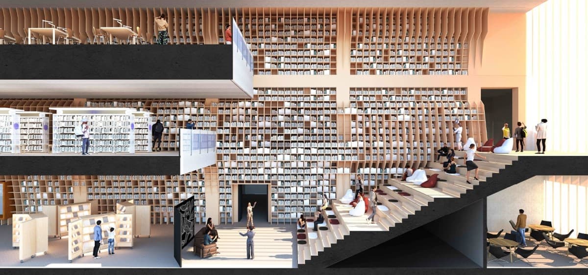 全台最美圖書館開放!山嵐書牆、挑高玻璃窗超好拍,還有24小時圖書館興建中 全台唯一「24小時圖書館」這時啟用!5層樓空間面向海景,室內模擬圖搶先看