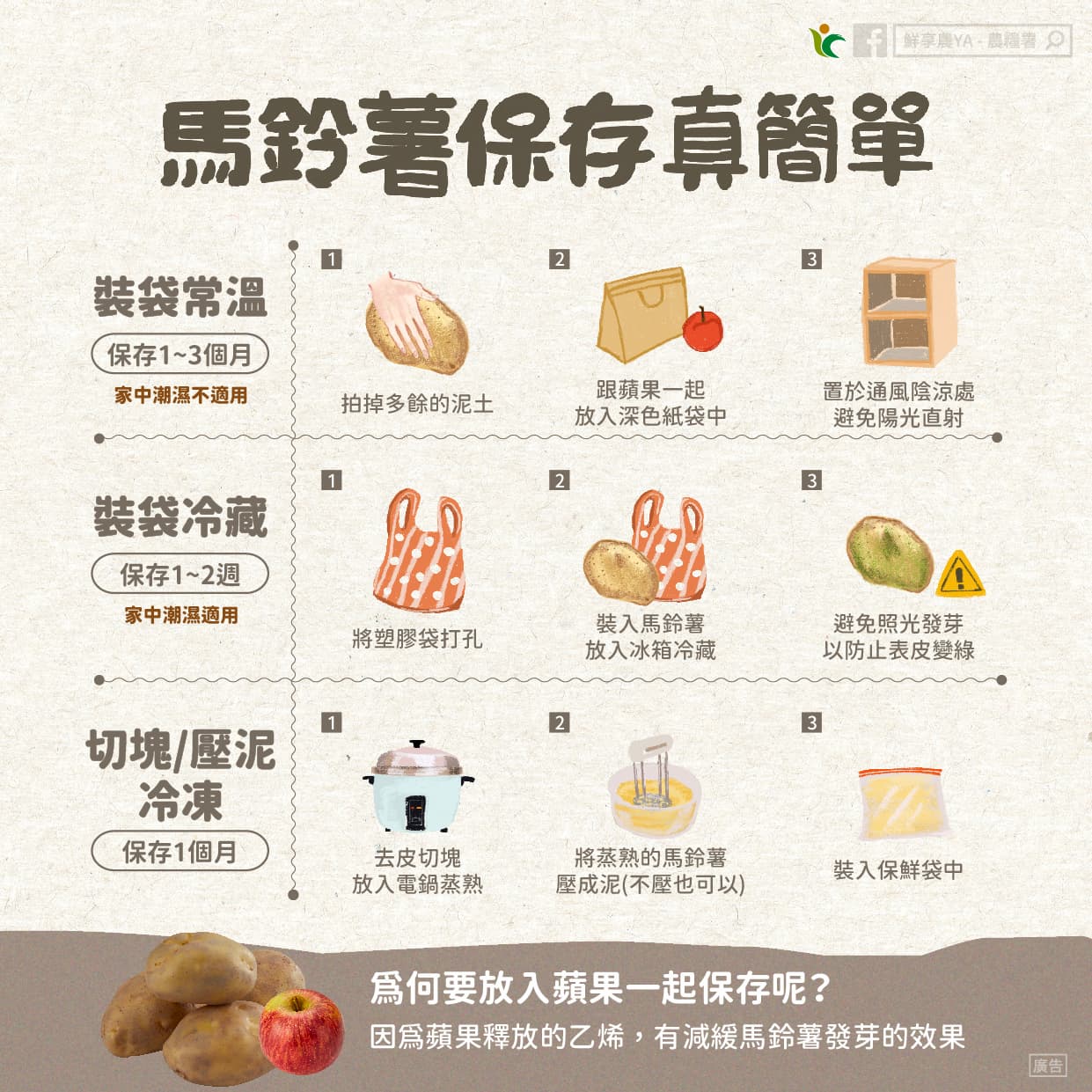 馬鈴薯發芽一點點能吃嗎?專家給答案「教1招保存3個月」,加碼快速去皮法 馬鈴薯發芽一點點能吃嗎?專家給答案「教1招保存3個月」,加碼快速去皮法