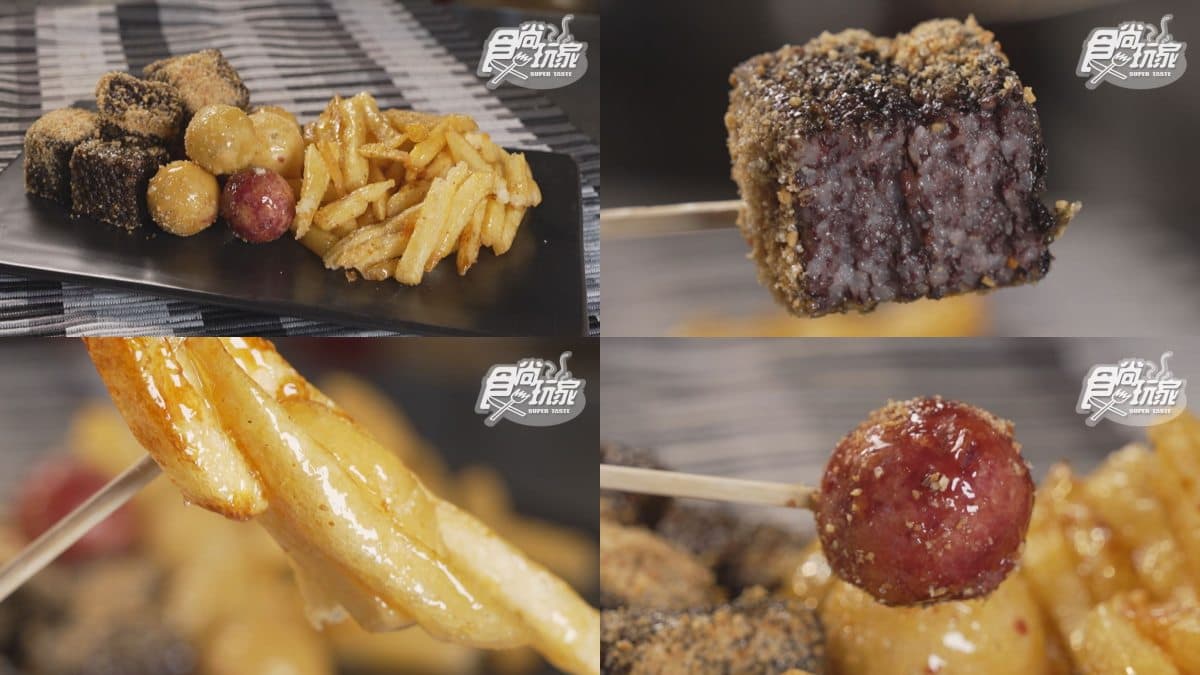 不輸逢甲、一中,台中「大慶夜市」近百攤好吃又好逛!精選15家夜市美食推薦 大慶夜市美食6:硬翰拔絲米血