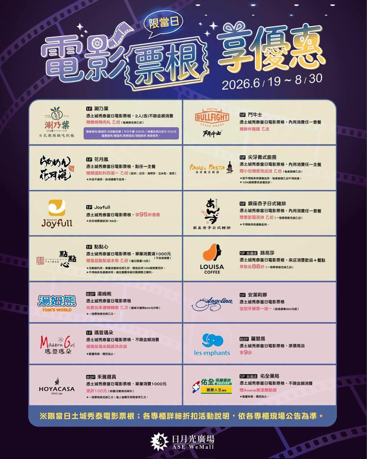電影票變優惠券!壽司郎9折、吃豬排免費送霜淇淋,迷客夏飲品現折5元 電影票變優惠券!壽司郎9折、吃豬排免費送霜淇淋,迷客夏飲品現折5元
