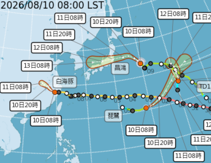 新颱風南卡最快今生成!3颱風+1熱低壓最新路徑曝,連續10天防大雨 新颱風南卡最快今生成!3颱風+1熱低壓最新路徑曝,連續10天防大雨