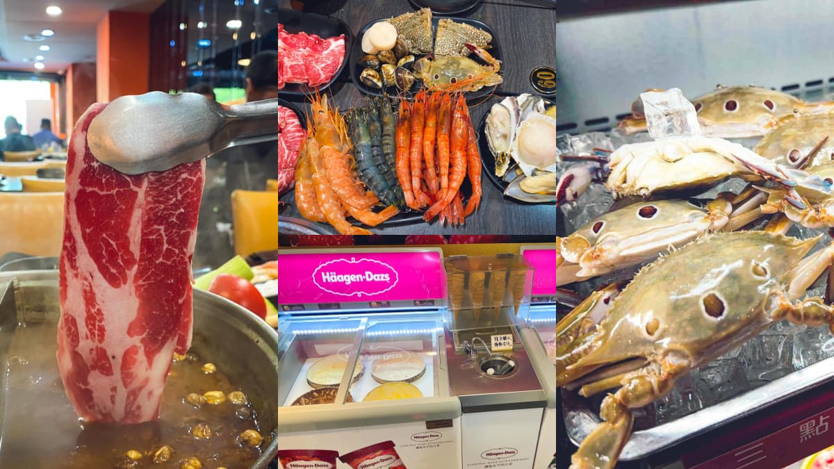 西門町20年老店吃到飽!火鍋破百種品項任吃,5種鮮蝦、螃蟹、哈根達斯通通有