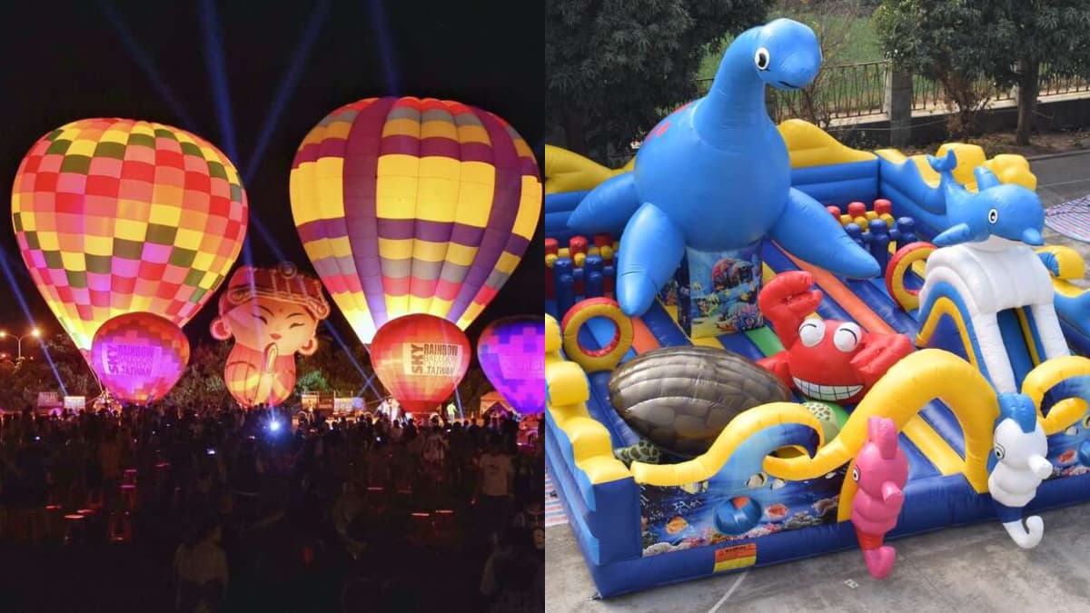台南熱氣球派對宣布回歸!必看夜間光雕+無人機秀,逛美食市集、玩氣墊樂園