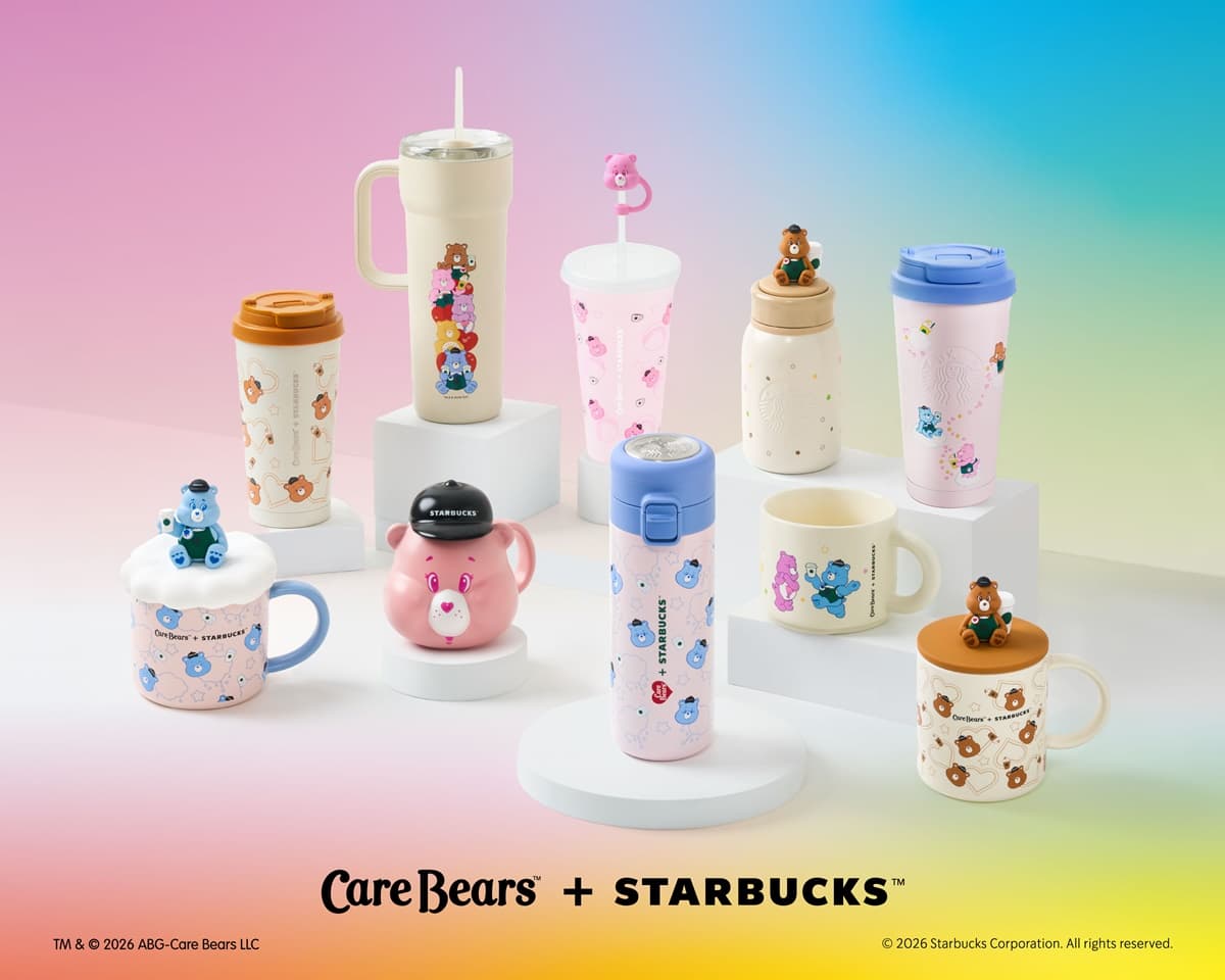 星巴克首聯名Care Bears萌翻!綠圍裙小熊、變色杯、盲盒吊飾20款必收 星巴克首聯名Care Bears萌翻!綠圍裙小熊、變色杯、盲盒吊飾20款必收