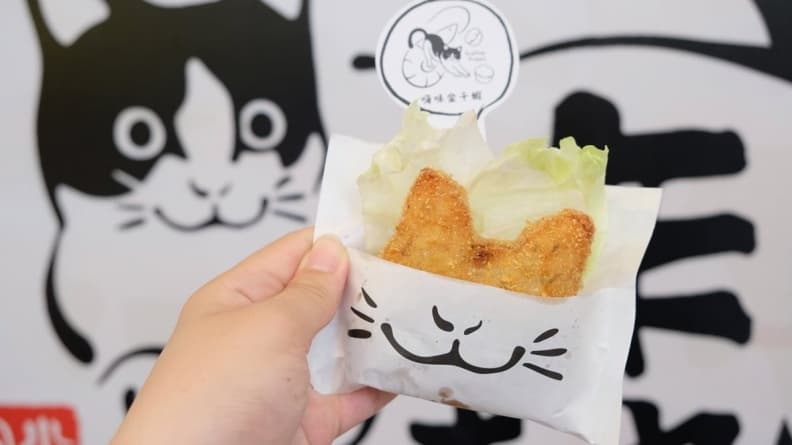 【新開店】貓奴注意!貓形炸飯糰登場 台南超Q街頭美食