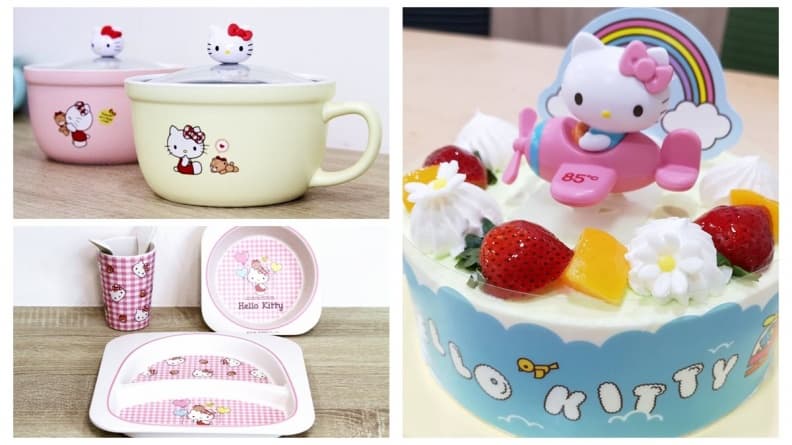貓迷快衝!「HELLO KITTY蛋糕」8/23開賣 還可加購3色造型湯碗、餐具組