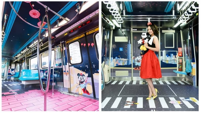 美翻了啦!全台第一輛「米奇彩繪列車」在這條捷運啟航!7大背景必拍啊
