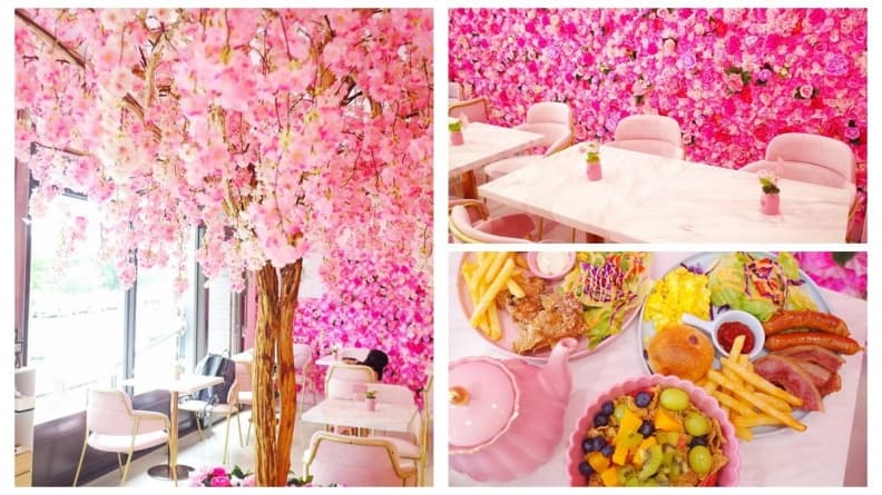 【新開店】把櫻花林搬進咖啡館!必拍浮誇「巨型花卉」 少女心大噴發