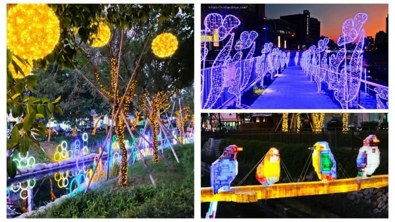 又要拍到沒電了!台中超美「綠川水岸光雕」27日登場 越晚越浪漫