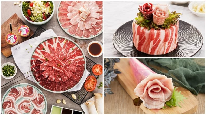 大台北第一間!王品野營風燒肉「原燒O-NiKU」開幕送燒肉蛋糕、玫瑰花