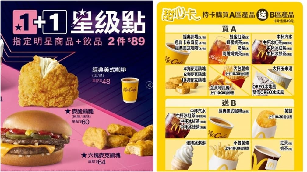 麥當勞「1+1星級點」比較優惠?網友轟還不如用甜心卡,官方出面回應了