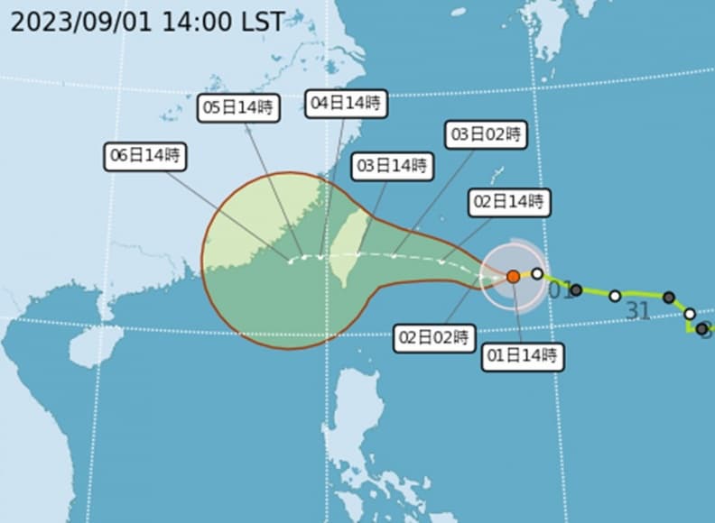 颱風假機率增!中颱「海葵」速度變慢抵台恐打轉,週六至下週一防強風暴雨 颱風假機率增!中颱「海葵」速度變慢抵台恐打轉,週六至下週一防強風暴雨