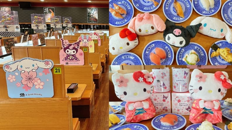 打卡送凱蒂貓大頭車票套!藏壽司聯名三麗鷗推限定店,全台僅「這4家」快衝