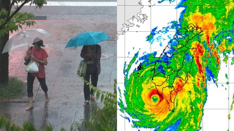 10/4再放颱風假?最新風雨預測「12縣市達標」,今午後暴風圈籠罩全台
