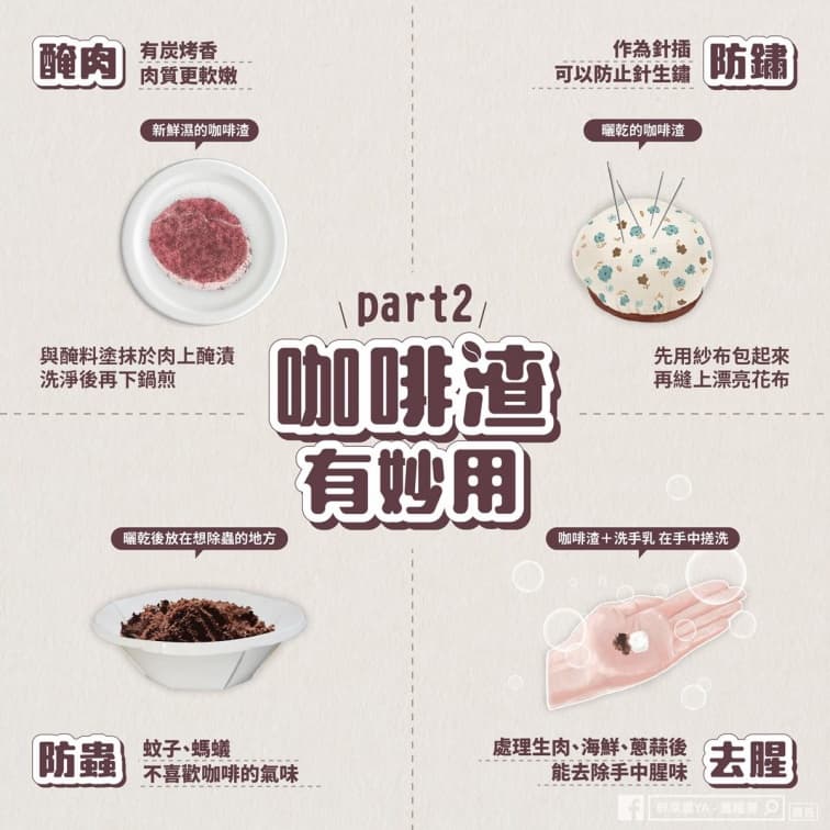 咖啡渣有何用途?農糧署曝7大妙用,不只除臭、除蟲竟還能醃肉 咖啡渣有何用途?農糧署曝7大妙用,不只除臭、除蟲竟還能醃肉