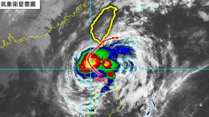 天兔颱風暴風圈將觸陸!今明風雨最大,2縣市雨彈炸到晚上