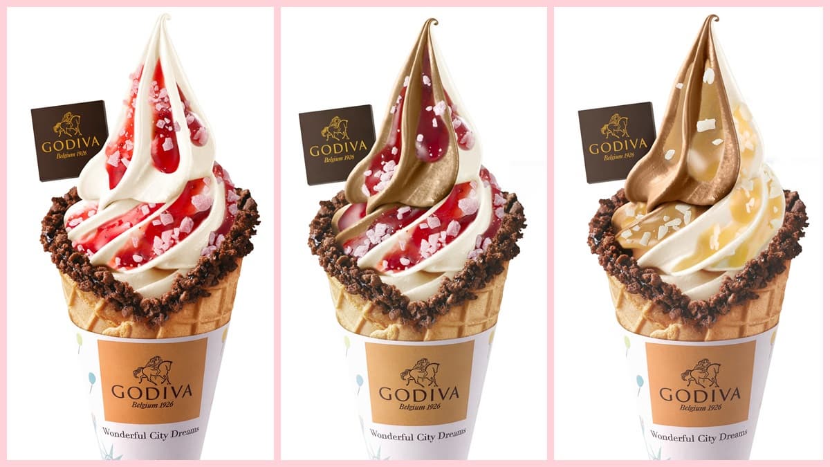 草莓荔枝遇上巧克力!最新「GODIVA」霜淇淋來了