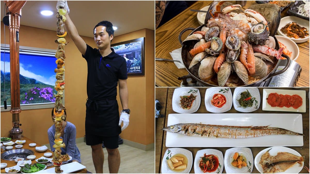 光看就飽了!濟洲島4間「超狂」餐廳,必吃山型海鮮鍋、100公分烤肉串、巨無霸白帶魚