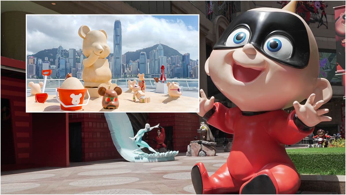 香港最新打卡點!4公尺高「巴小傑」&做沙灘日光浴的庫柏力克熊
