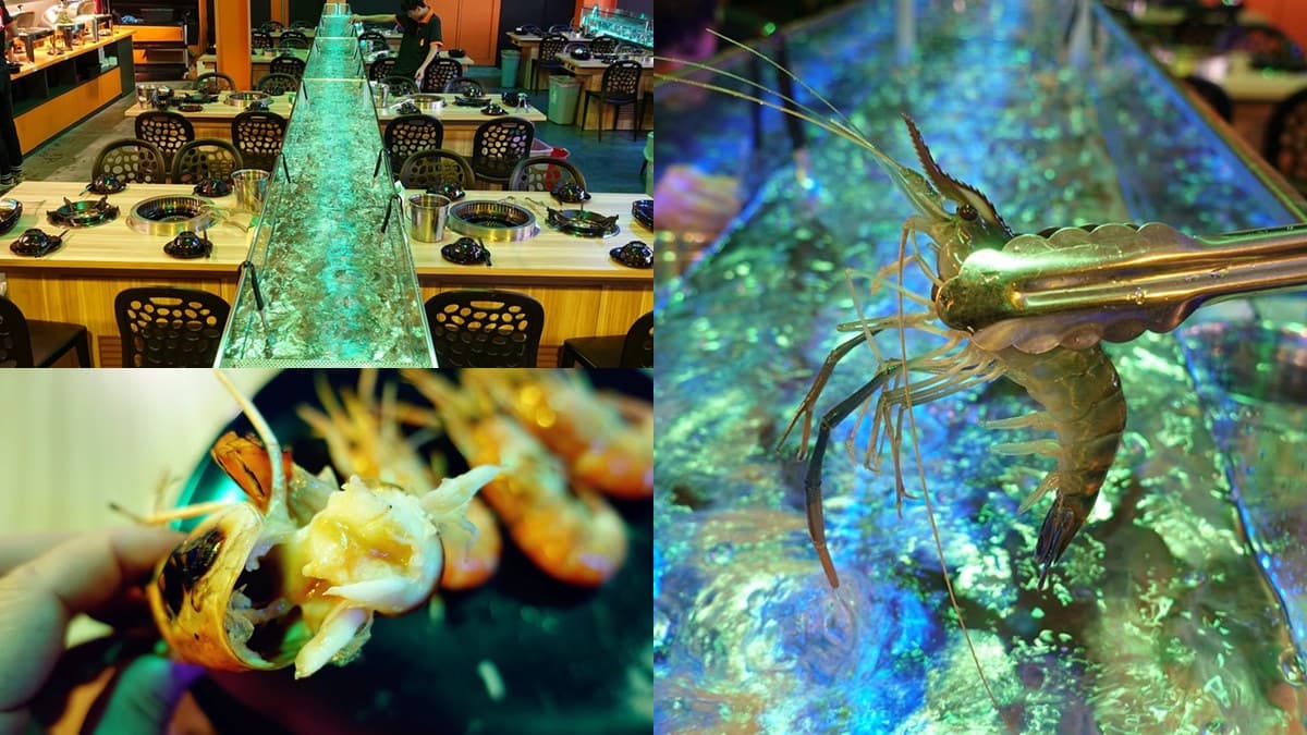 「LED流水道泰國蝦」在宜蘭!生鮮燒烤+鴛鴦鍋通通吃到飽