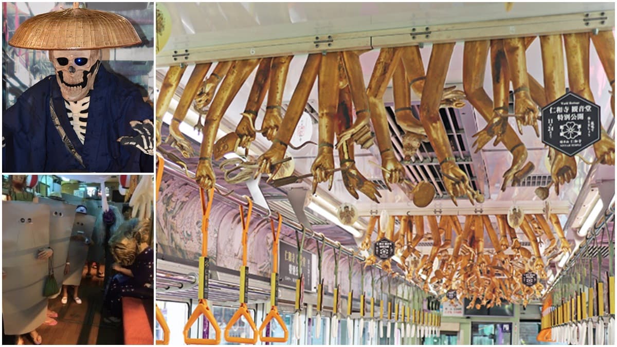 千手垂降、群魔登車!京都妖怪、觀音列車齊開,網嚇:「會被超渡吧」