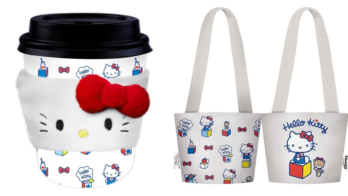 萌力引爆!全家Hello Kitty杯套「整圈毛絨絨」加10元就可擁有