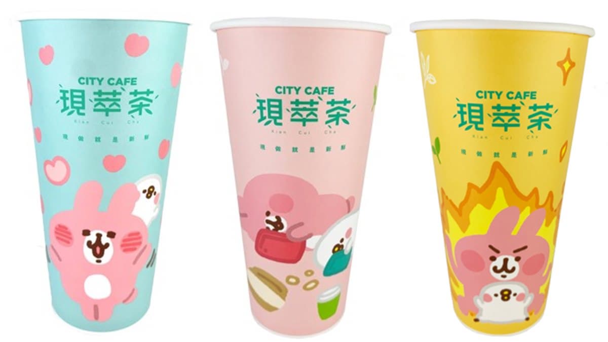 喝飲料囉!超商與「卡娜赫拉的小動物」推5款兔兔、P助聯名飲料杯