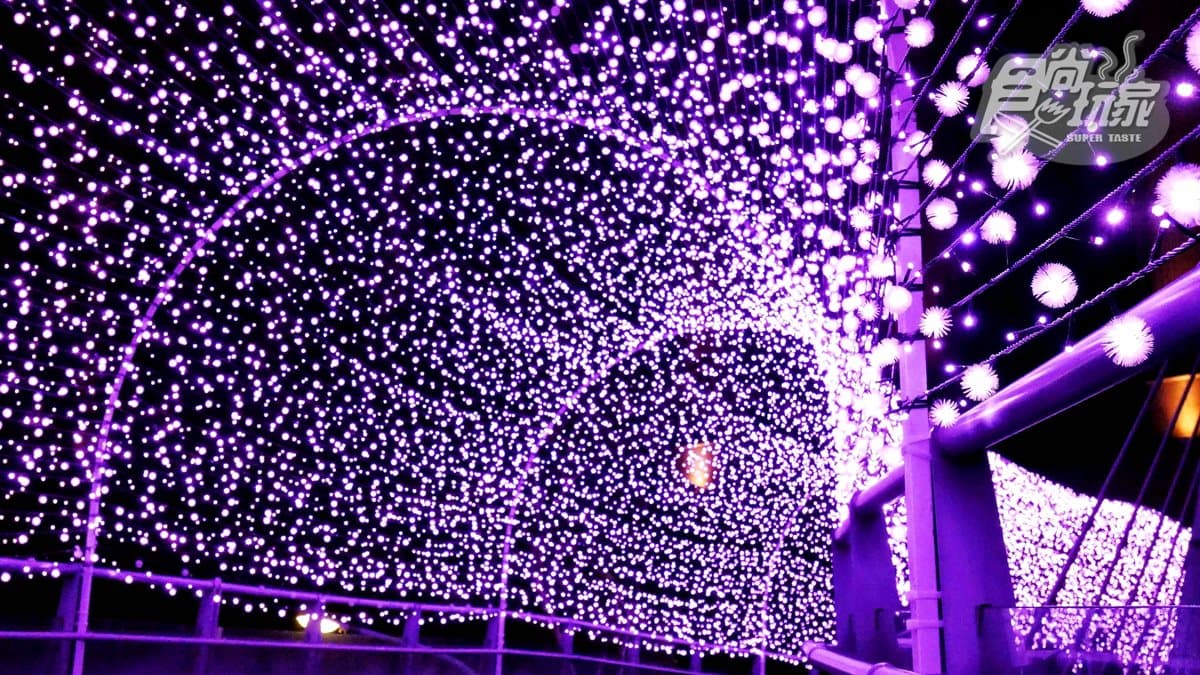 新北耶誕「8座夢幻天橋」你蒐集到幾個?最美是紫色蒲公英光廊