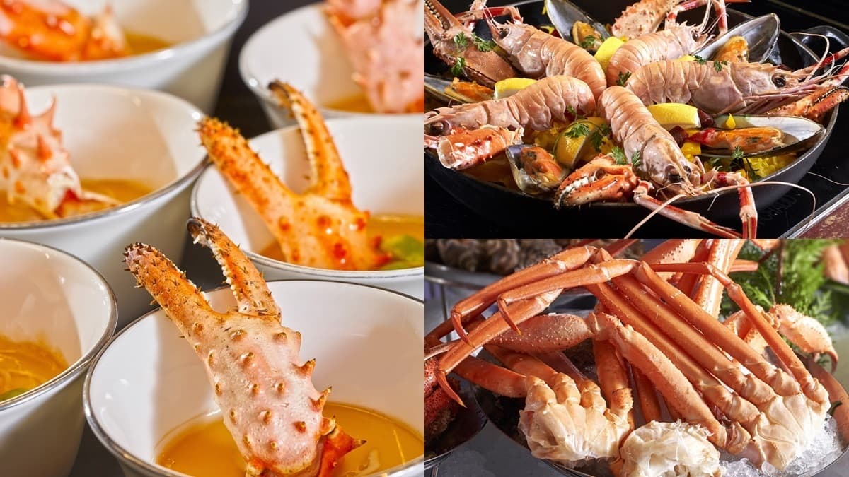 超狂「全世界螃蟹吃到飽」!帝王蟹、松葉蟹全吃到,還有海鮮飯桌邊服務