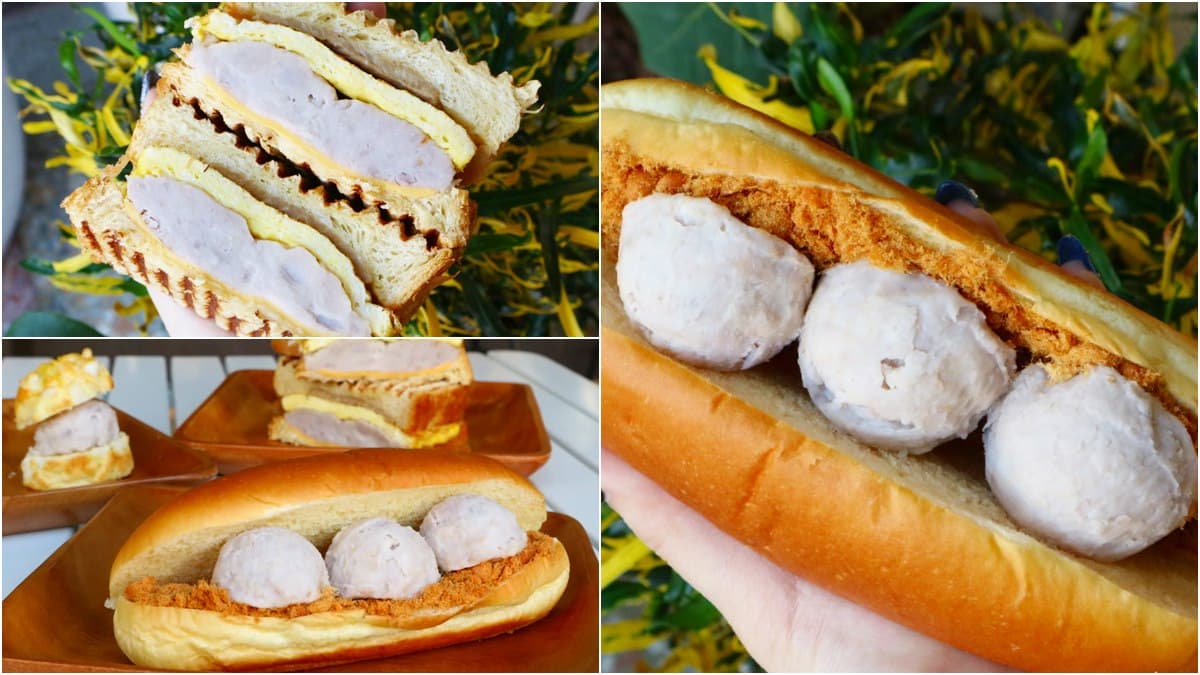 【新開店】台中銅板早餐!三大球「芋頭餐包」只要45元,芋頭帕尼尼、司康一捏爆漿