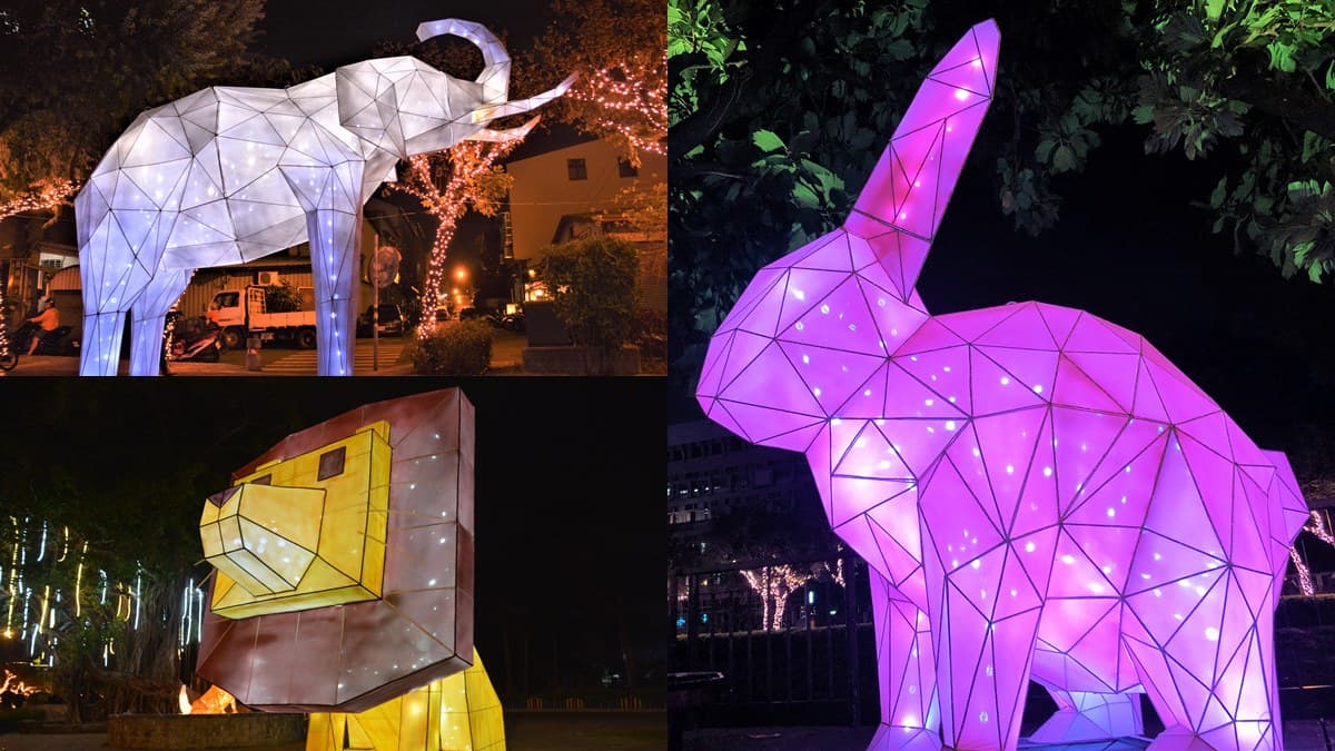 夜間動物派對開園!「屏東綵燈節」20組動物燈飾萌翻,4大主題燈區搶先看