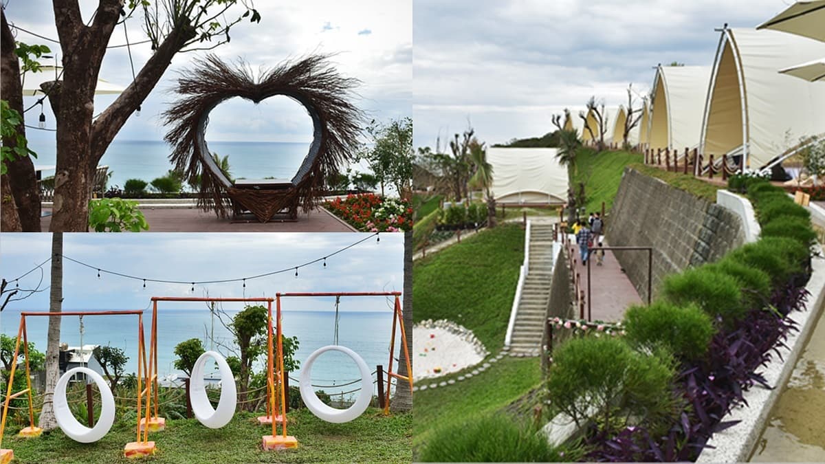 網美快衝!超美純白帳篷+無敵海景100元就能拍,還有「毛毛愛心」打卡裝置