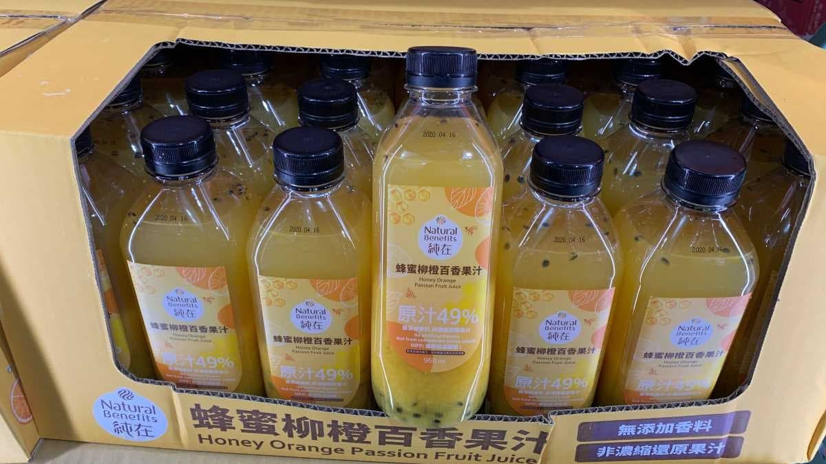 目擊好市多新商品!超濃郁「蜂蜜柳橙百香果汁」,網讚稱:這個激推