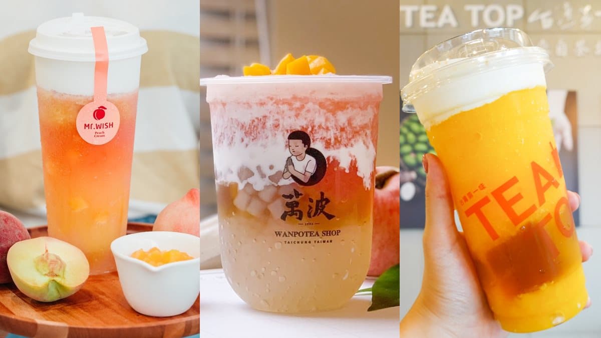 快跟上!這3間推「水蜜桃飲料」:萬波島嶼「金桃甘露」、TEA TOP「芒泥芝芝」