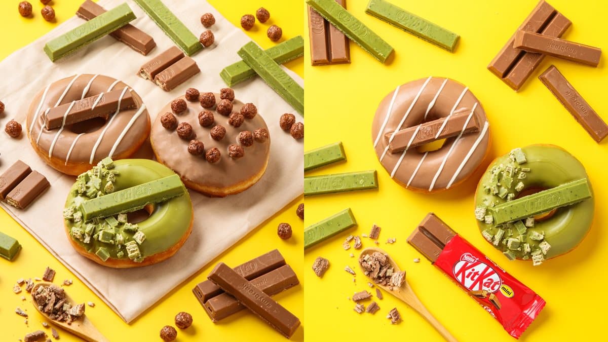 台灣也有了!Krispy Kreme超夯「KitKat巧克力甜甜圈」登台,直接放整根巧克力威化 台灣也有了!Krispy Kreme超夯「KitKat巧克力甜甜圈」登台,直接放整根巧克力威化